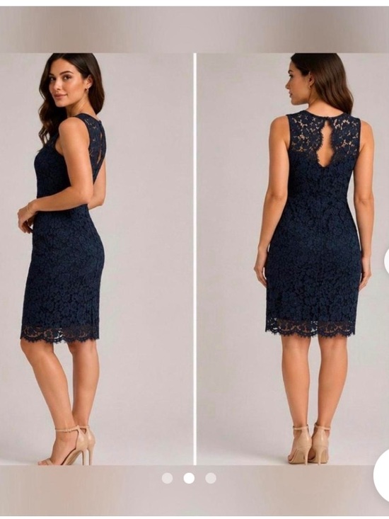Banana Republic Factory Dresses & Skirts - Banana Republic Lace Sheath Dress Navy Sleeveless 10 Cocktail Wedding